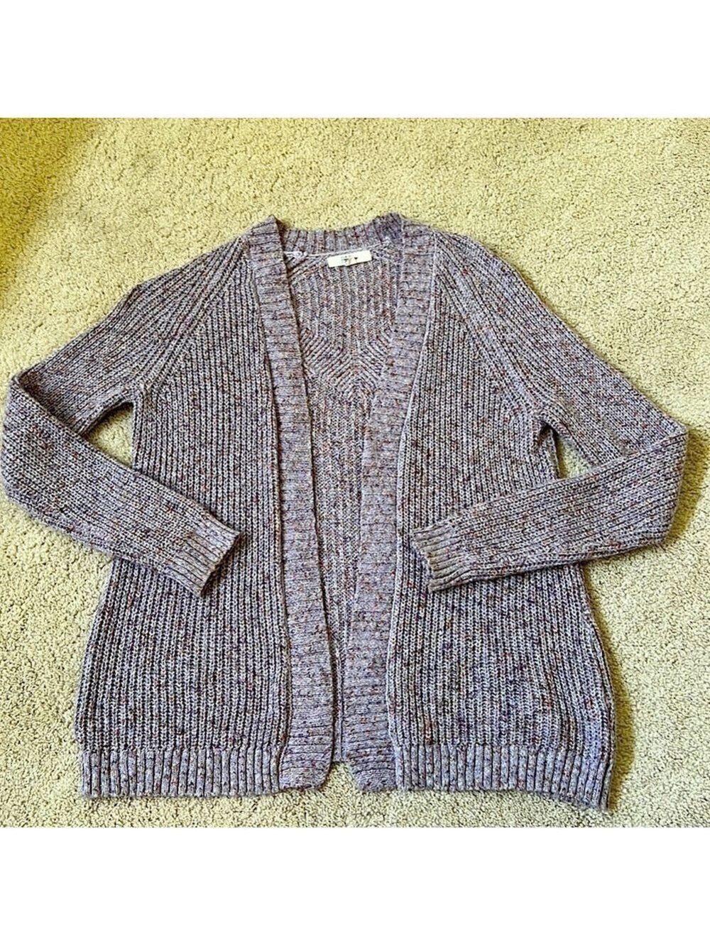 Women’s purple marled cardigan. Size M